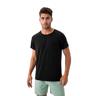 Men's Lightweight Performance T-Shirt with Moisture-Wicking Fabric and Raglan Sleeves