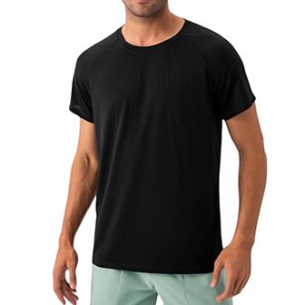 Men's Lightweight Performance T-Shirt with Moisture-Wicking Fabric and Raglan Sleeves