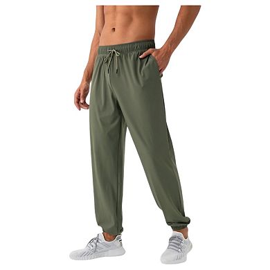 Men's Lightweight Stretch Lounge Pants with Adjustable Drawstring Waist and Straight Leg Fit