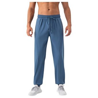 Men's Lightweight Stretch Lounge Pants with Adjustable Drawstring Waist and Straight Leg Fit