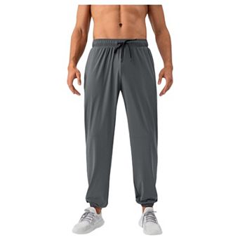 Men's Lightweight Stretch Lounge Pants with Adjustable Drawstring Waist and Straight Leg Fit