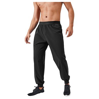 Men's Relaxed Fit Drawstring Pants with Patch Pockets and Elastic Waistband for Casual Wear