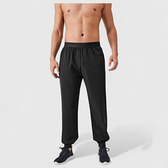 Men's Tapered Lounge Pants with Stretch Waistband and Elastic Cuffs for Everyday Comfort