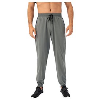 Men's Athletic Drawstring Pants with Zipper Pockets and Relaxed Fit
