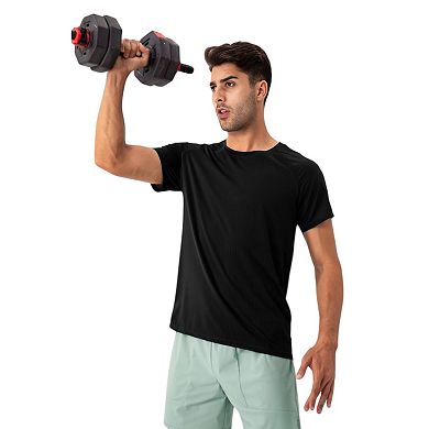 Men's Classic Fit Athletic T-Shirt with Quick-Dry Fabric and Short Sleeves