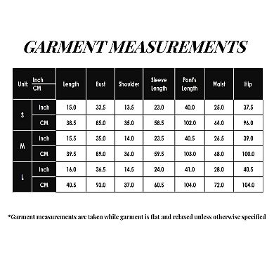 Women's Pajama Set with Tie Front Cropped Top and Relaxed Fit High Waist Full-Length Lounge Pants
