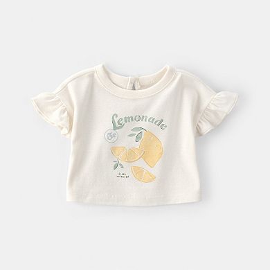 Baby Girl Carter's 3-Piece Ruffle Sleeve Top & Shorts Set