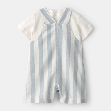 Baby Boy Carter's 2-Piece Stripe Romper & T-Shirt Set