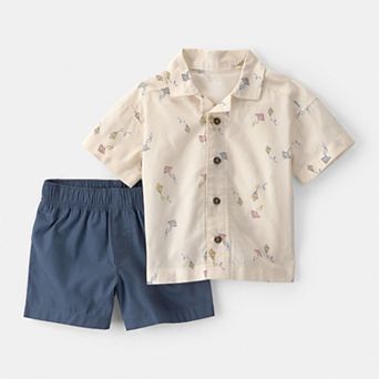 Baby Boy Carter's 2 pc Kite Button-Down Shirt & Short Set