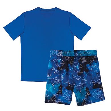 Boys 4-20 ZeroXposur Marine Sun Top & Swim Short 2-Piece Set