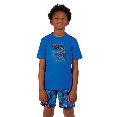 Boys 4-20 ZeroXposur Marine Sun Top & Swim Short 2-Piece Set