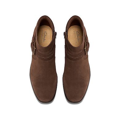 Clarks® Danyelle Wish Women's Ankle Boots with Block Heel & Zip Closure