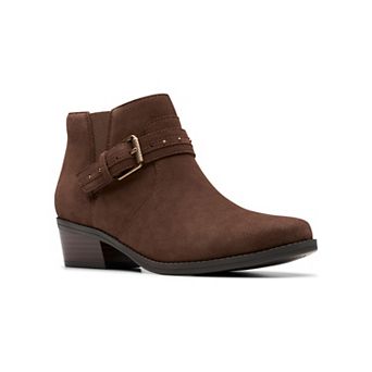 Clarks® Danyelle Wish Women's Ankle Boots with Block Heel & Zip Closure