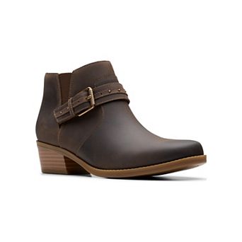 Clarks® Danyelle Wish Women's Ankle Boots with Block Heel & Zip Closure