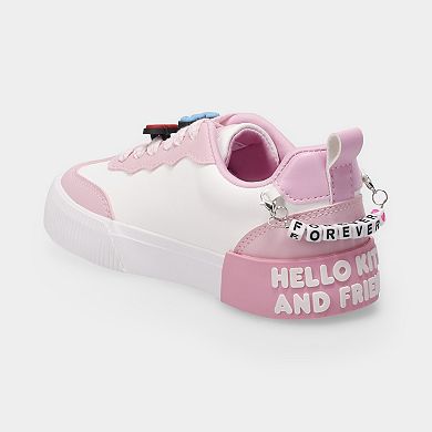 Hello Kitty Court Girls Lace-Up Sneakers With Bow Accent