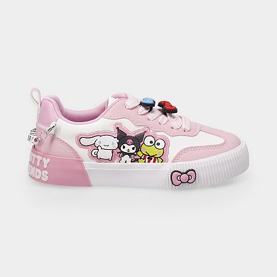 Hello Kitty Court Girls Lace-Up Sneakers With Bow Accent