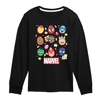 Boys 8-20 Marvel Group Easter Eggs Long Sleeve Graphic Tee