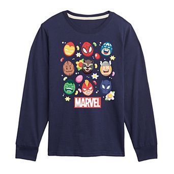 Boys 8-20 Marvel Group Easter Eggs Long Sleeve Graphic Tee