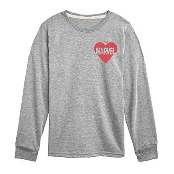 Boys 8-20 Marvel Heart Logo Long Sleeve Graphic Tee
