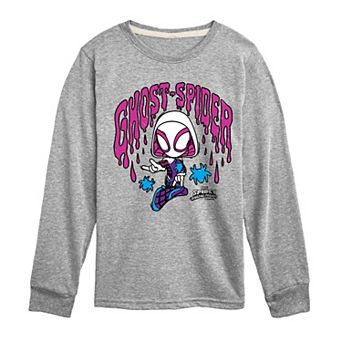Boys 8-20 Marvel Spidey And His Amazing Friends Ghost-Spider Sketch Long Sleeve Graphic Tee