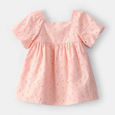 Baby Girl Carter's Short Sleeve Eyelet Dress