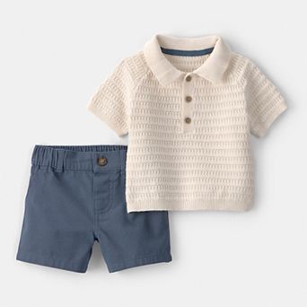 Baby Boy Carter's 2 pc Collared Shirt & Shorts Set