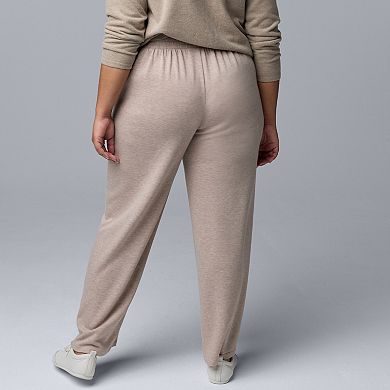 Plus Size Simply Vera Vera Wang High Rise Wide Leg Pants