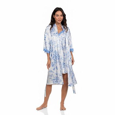 Women's Lilac+London Print Wrapper Robe