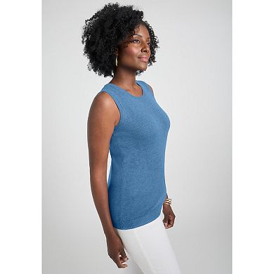 Jessica London Women's Plus Size Sleeveless Cashmere Shell