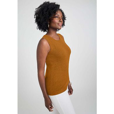Jessica London Women's Plus Size Sleeveless Cashmere Shell