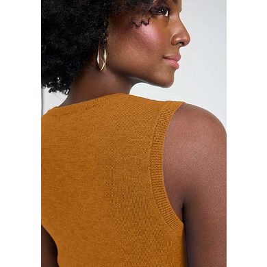 Jessica London Women's Plus Size Sleeveless Cashmere Shell