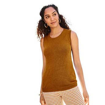 Jessica London Women's Plus Size Sleeveless Cashmere Shell