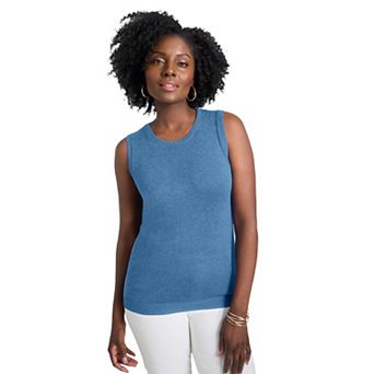 Jessica London Women's Plus Size Sleeveless Cashmere Shell