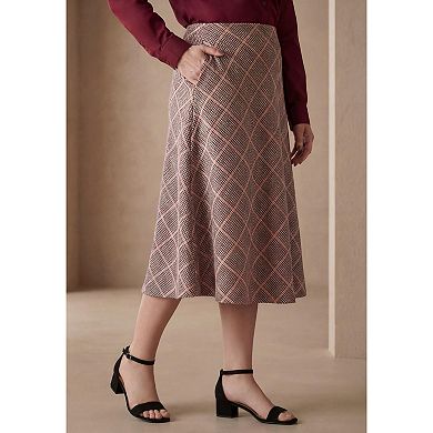 Jessica London Women's Plus Size Bi-Stretch Swing Skirt