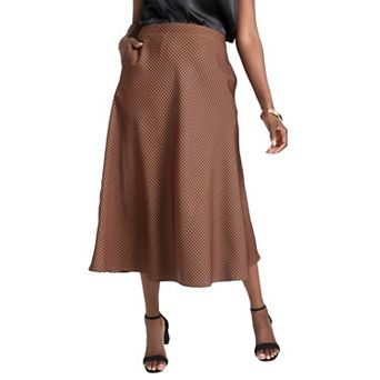 Jessica London Women's Plus Size Bi-Stretch Swing Skirt
