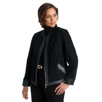 Jessica London Women's Plus Size Suede Lady Jacket