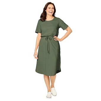 Woman Within Plus Size Curved Hem Dress