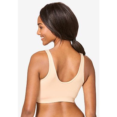 Comfort Choice Women's Plus Size Zip-Front Lace Lounge Bra