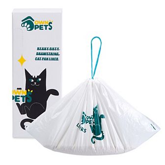 Durable Litter Box Liners Drawstring Closure