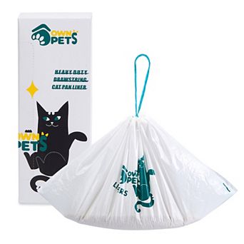 Durable Litter Box Liners Drawstring Closure