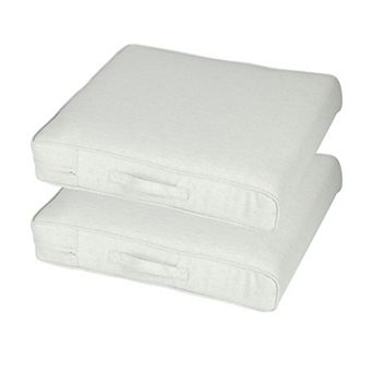 Aoodor Patio Chair Cushions Set of 2, 24 x 24 Inch Water Resistant Outdoor Seat Cushions with Ties