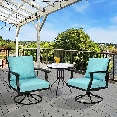 Aoodor 23x26 Inch Outdoor Deep Seat Cushion Set with Adjustable Straps and Waterproof