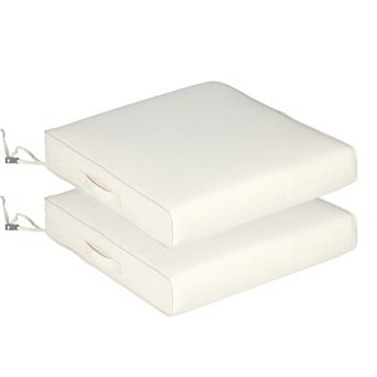 Aoodor Patio Chair Cushions Set of 2, 25 x 25 Inch Water Resistant Outdoor Seat Cushions with Ties