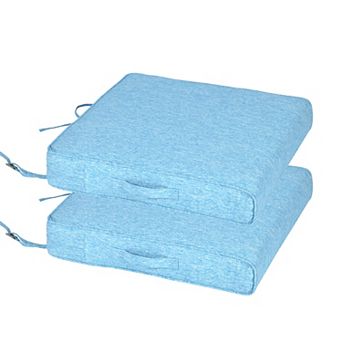Aoodor Patio Chair Cushions Set of 2, 25 x 25 Inch Water Resistant Outdoor Seat Cushions with Ties
