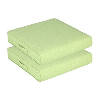 Aoodor Patio Chair Cushions Set of 2, 21 x 21 Inch Water Resistant Outdoor Seat Cushions with Ties