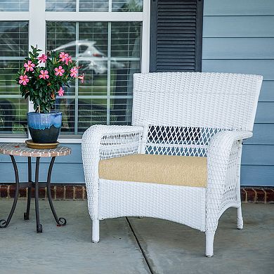 Aoodor Patio Chair Cushions Set of 2, 21 x 21 Inch Water Resistant Outdoor Seat Cushions with Ties