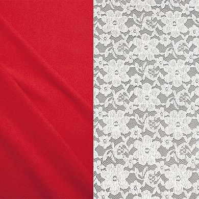 Women's Round Neck Sleeveless Asymmetric Hemline Dress With Lace Design