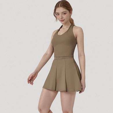 Women's Active Skort with Inner Shorts and Side Pockets for Movement and Storage