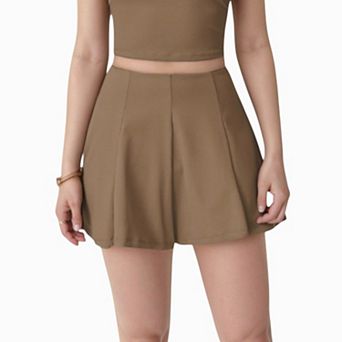 Women's Active Skort with Inner Shorts and Side Pockets for Movement and Storage