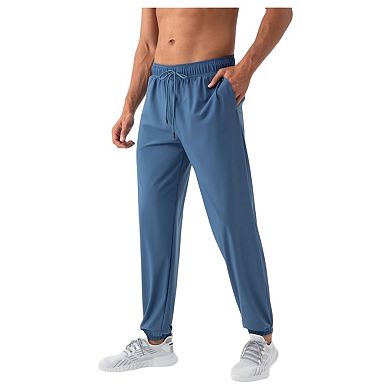 Men's Lightweight Stretch Lounge Pants with Adjustable Drawstring Waist and Straight Leg Fit